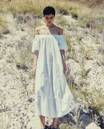 Vestido sheersucker de Sfera