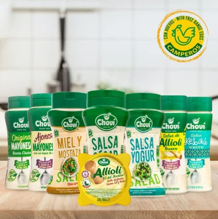 Choví, el líder del alioli, reafirma su compromiso con la innovación y busca reducir su dependencia de los proveedores 1 Merca2.es bodegon salsas huevos camperos Merca2.es