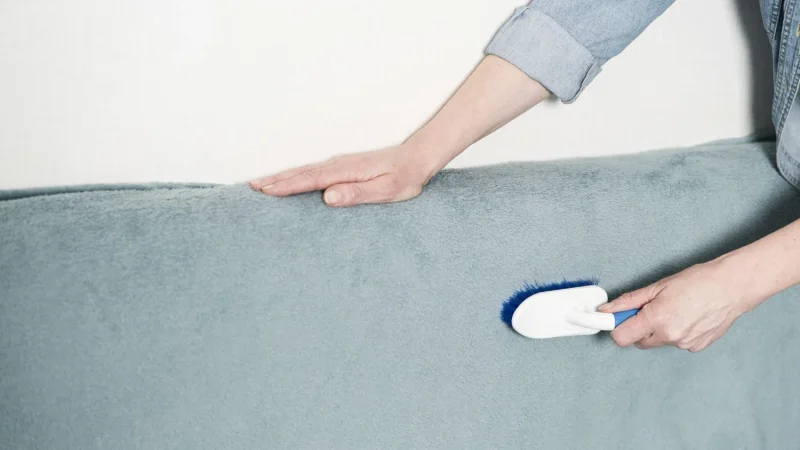 woman brushing textile Merca2.es