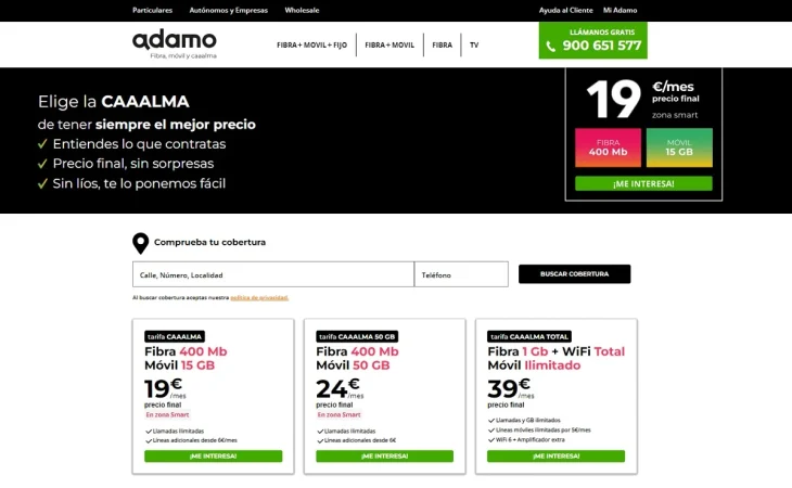 Adamo se hace hueco con precios al estilo de Digi 1 Merca2.es Adamo packs convergentes Merca2.es