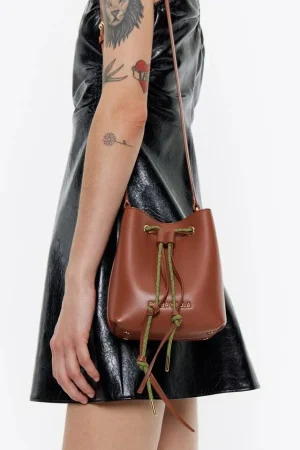 Bolso bucket Chihuahua mini piel nuez de Bimba y Lola