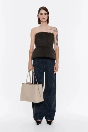 Bolso shopper Chihuahua grande piel gris claro