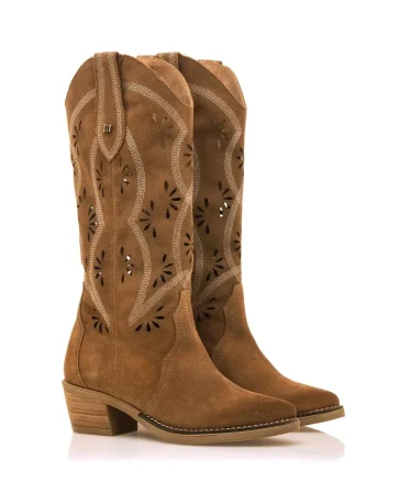 Botas de mujer estilo cowboy en piel de serraje Mustang