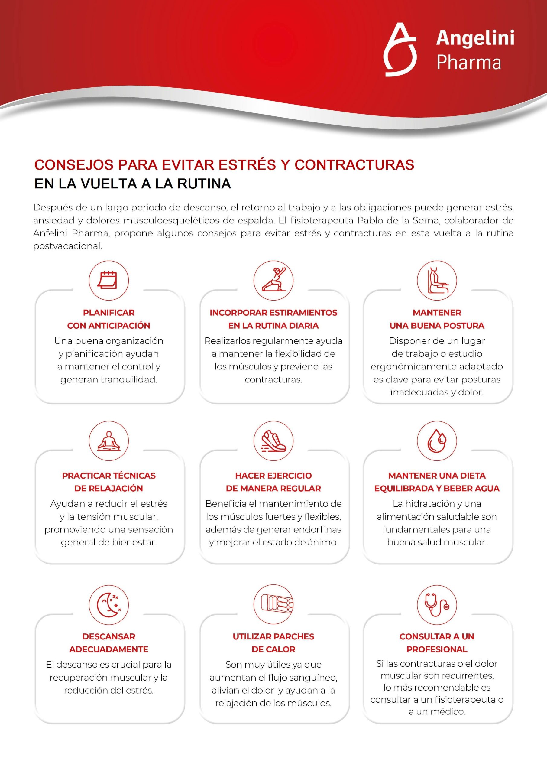 Cómo evitar estrés y contracturas en la vuelta a la rutina, según Pablo de la Serna