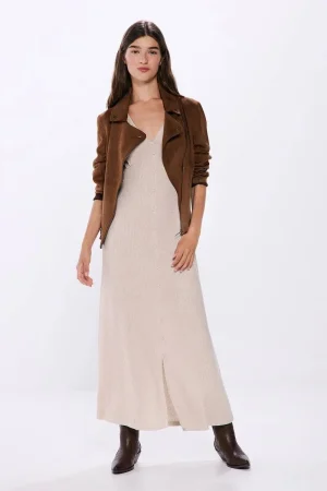 Vestido midi botones delantero estructura