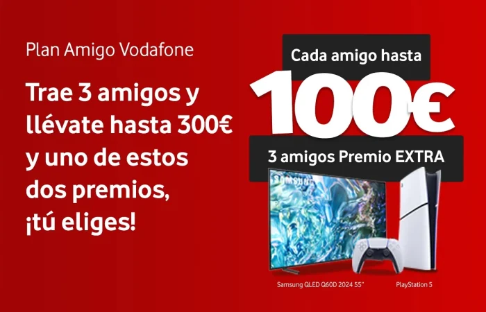 Vodafone regala una PlayStation 5 o una TV Samsung QLED si la recomiendas 1 Merca2.es Vodafone regala una PlayStation 5 o una TV Samsung QLED si la recomiendas