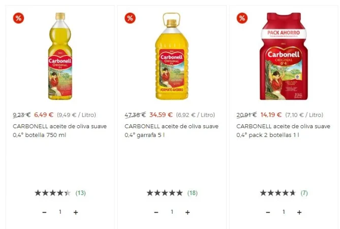 Carrefour y El Corte Inglés afianzan su estrategia de promociones para la cuesta de septiembre 2 Merca2.es descuentos en aceite Carbonell Merca2.es