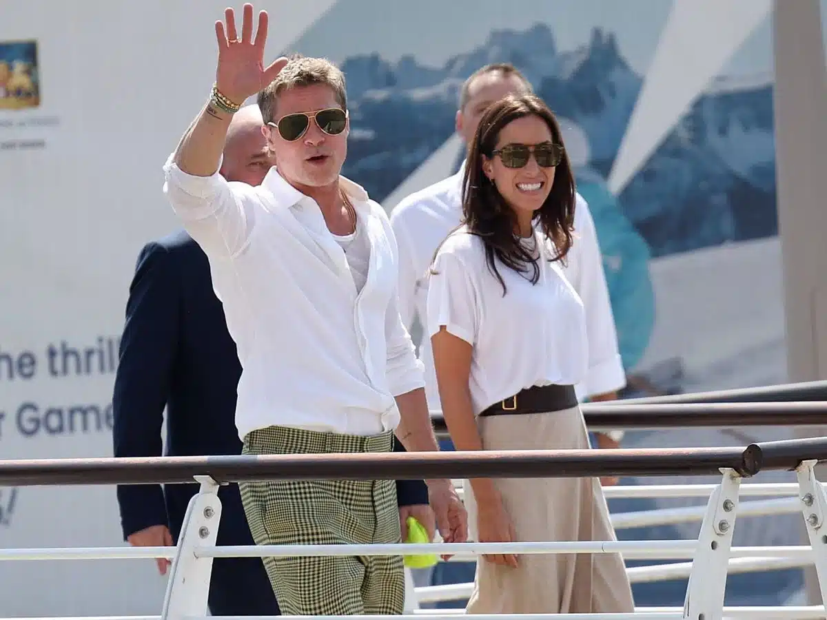 La novia española de Brad Pitt pone de moda su conjunto camel 1 Merca2.es Inés de Ramón y Brad Pitt