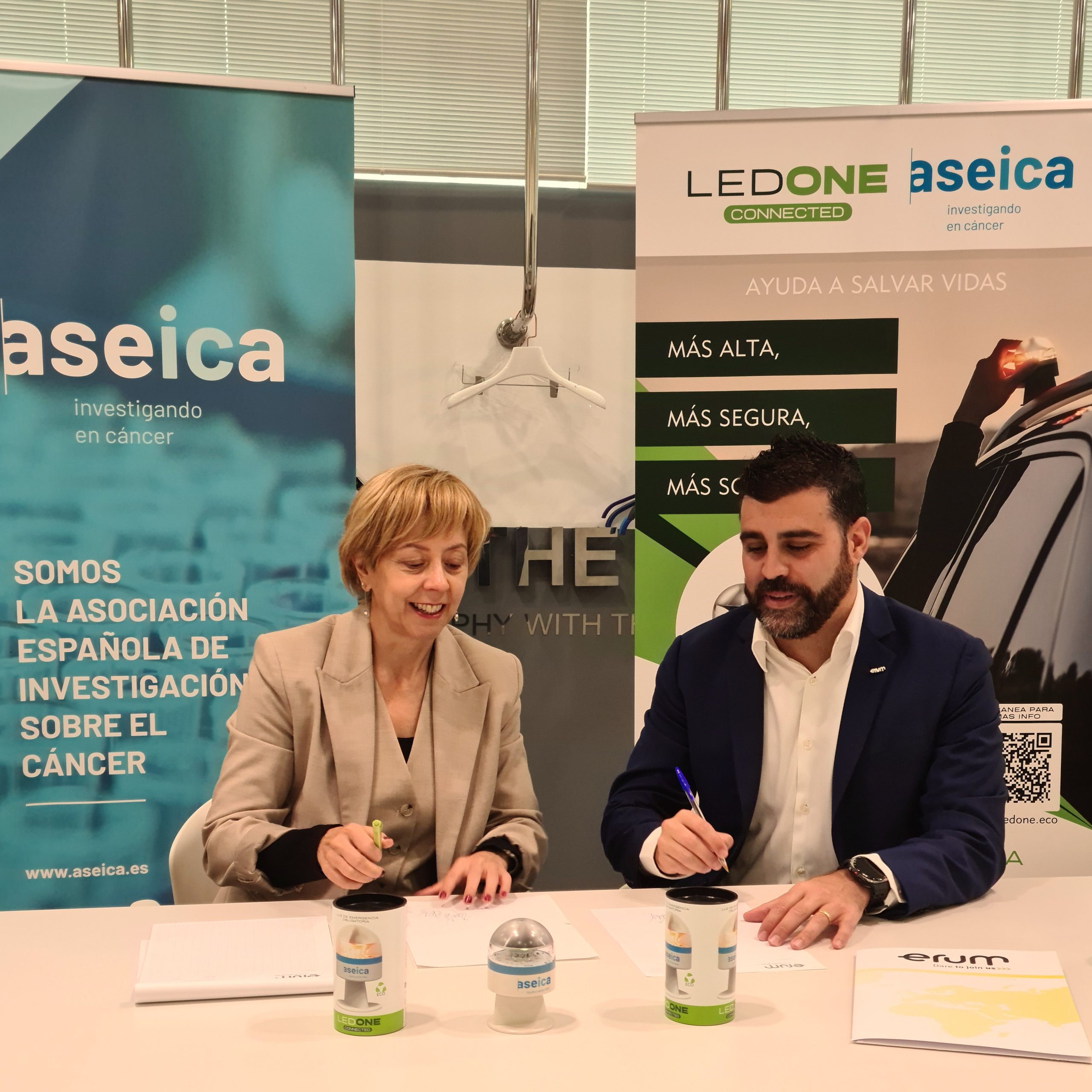 Erum Vial y ASEICA lanzan ‘Ayuda a salvar vidas’ que une la seguridad vial y la investigación del cáncer
