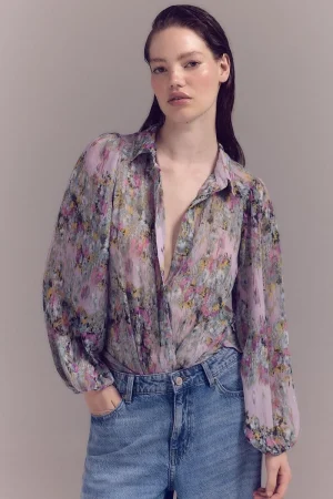 Camisa estampada canesú