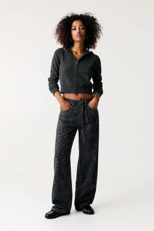 Jeans baggy leopardo