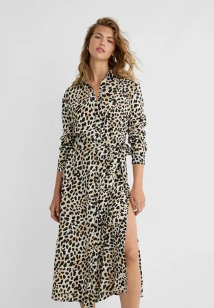 Vestido largo camisero manga larga