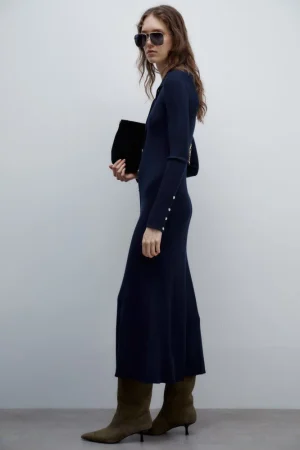 Vestido largo cuello