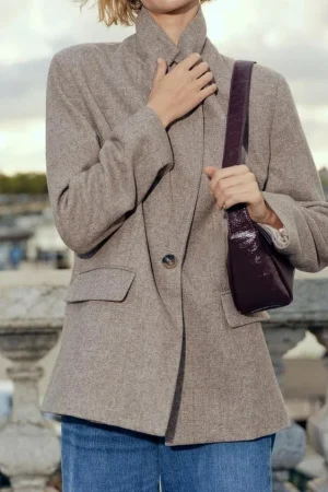 BLAZER RECTA ESPIGA CON LANA