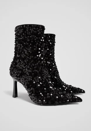 Botines tacón lentejuelas