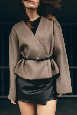 CHAQUETA SOFT CINTURÓN