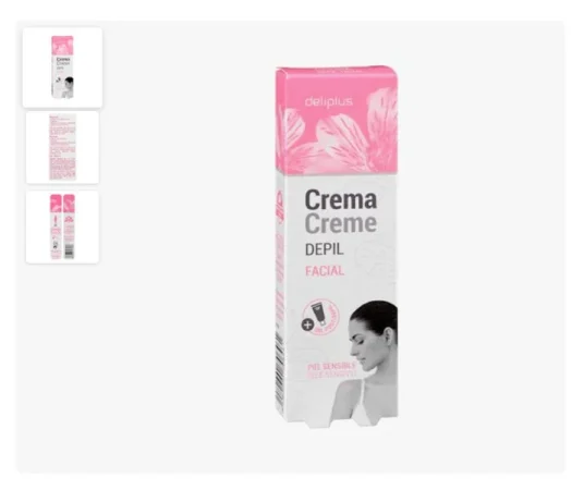 Crema depilatoria facial Deliplus 