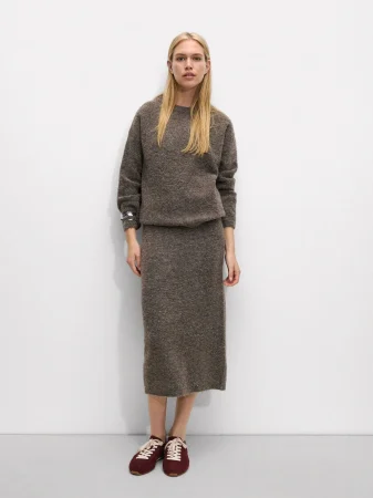 Falda Midi con Lana