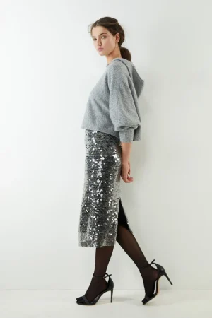 Falda tubo lentejuelas