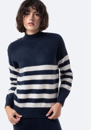 Jersey de manga larga y botones en el hombro de Mujer Colección Mery Turiel para TEX – 17,99 euros