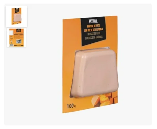 Mousse de pato con dulce de calabaza Hacendado