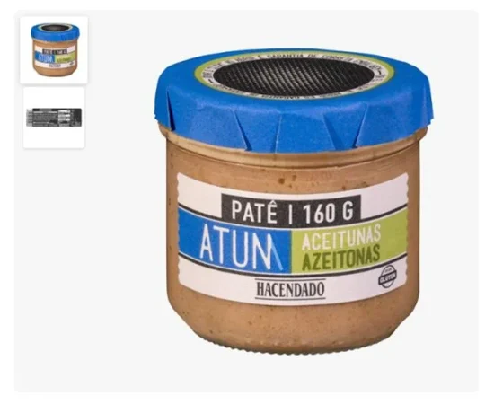 Paté de atún con aceitunas Hacendado