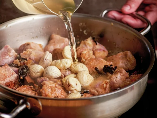 Preparación del pote de Castañas 