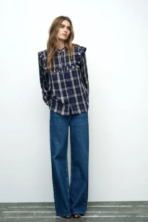 CAMISA CUADROS HILO METALIZADO