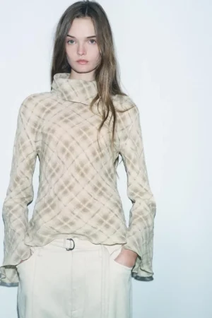 CAMISA CUADROS MEZCLA LINO ZW COLLECTION