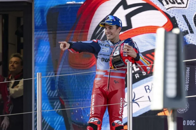 EuropaPress 6347364 marquez marc spa gresini racing motogp ducati desmosedici gp23 podium Merca2.es