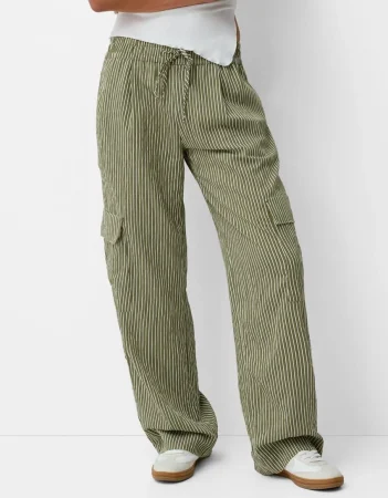 Pantalón cargo rayas cintura goma