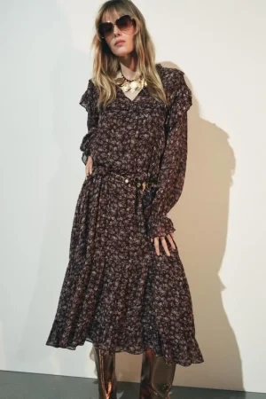 VESTIDO ESTAMPADO FLORES ZW COLLECTION