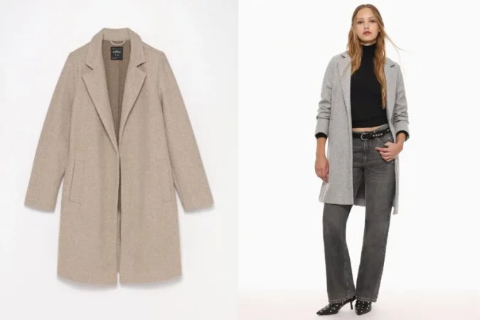 Diseño Moderno y elegante que ofrece el abrigo Lefties