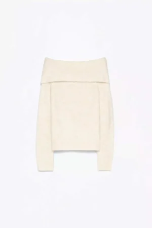 5 jerséis gorditos de Lefties para llevar con pantalones elegantes en cenas y reuniones 89 Merca2.es Lefties bardot