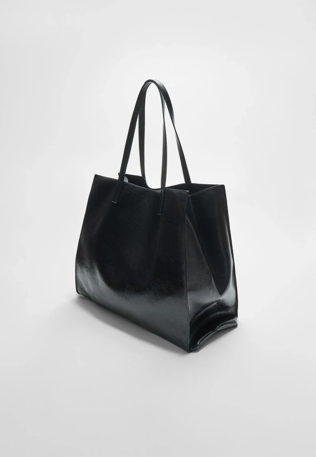 Bolso shopper efecto piel reversible