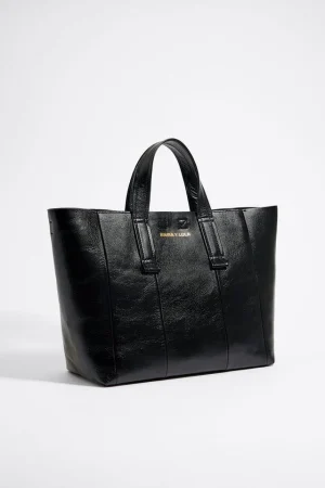 Bolso shopper grande piel negro