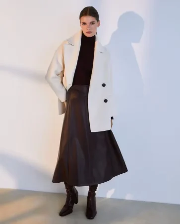 Chaquetón de mujer handmade corto liso