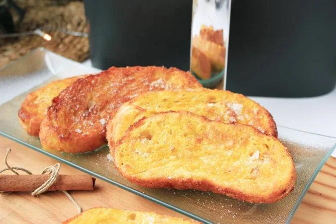 Materiales requeridos para preparar torrijas en freidora de aire