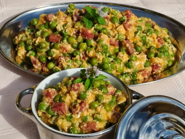 Tercer paso: les toca el turno a los guisantes