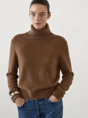 Descubre el jersey de cashmere de Massimo Dutti: el toque de suavidad y elegancia que tu piel necesita este invierno 36 Merca2.es Jersey punto cuello alto 100% cashmere