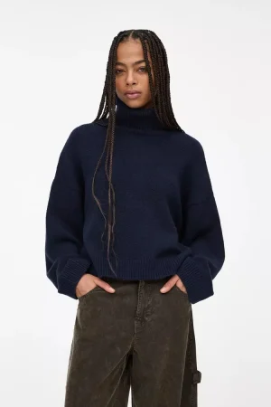 Jersey cuello alto soft touch