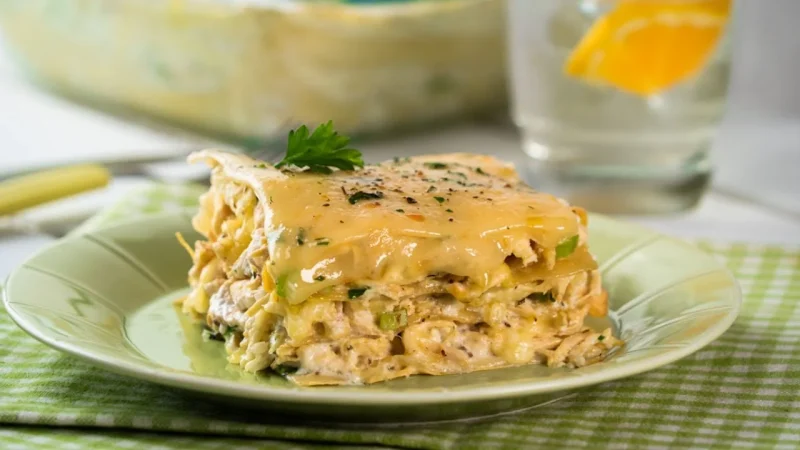 4. Es el momento de montar la lasaña de pollo