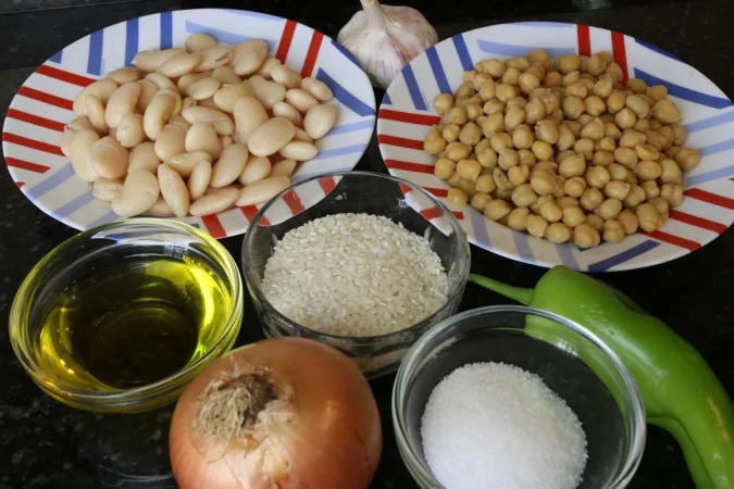 Ingredientes para preparar el Cascote  para seis comensales