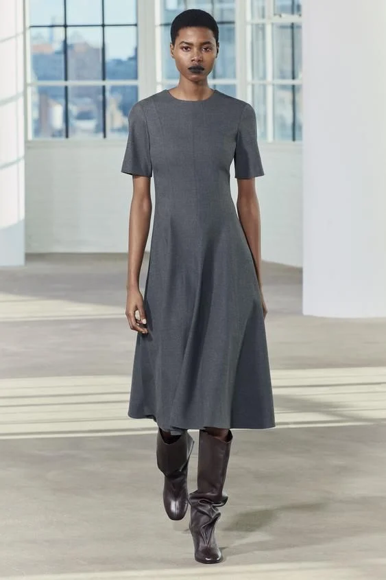 VESTIDO MIDI GODETS ZW COLLECTION