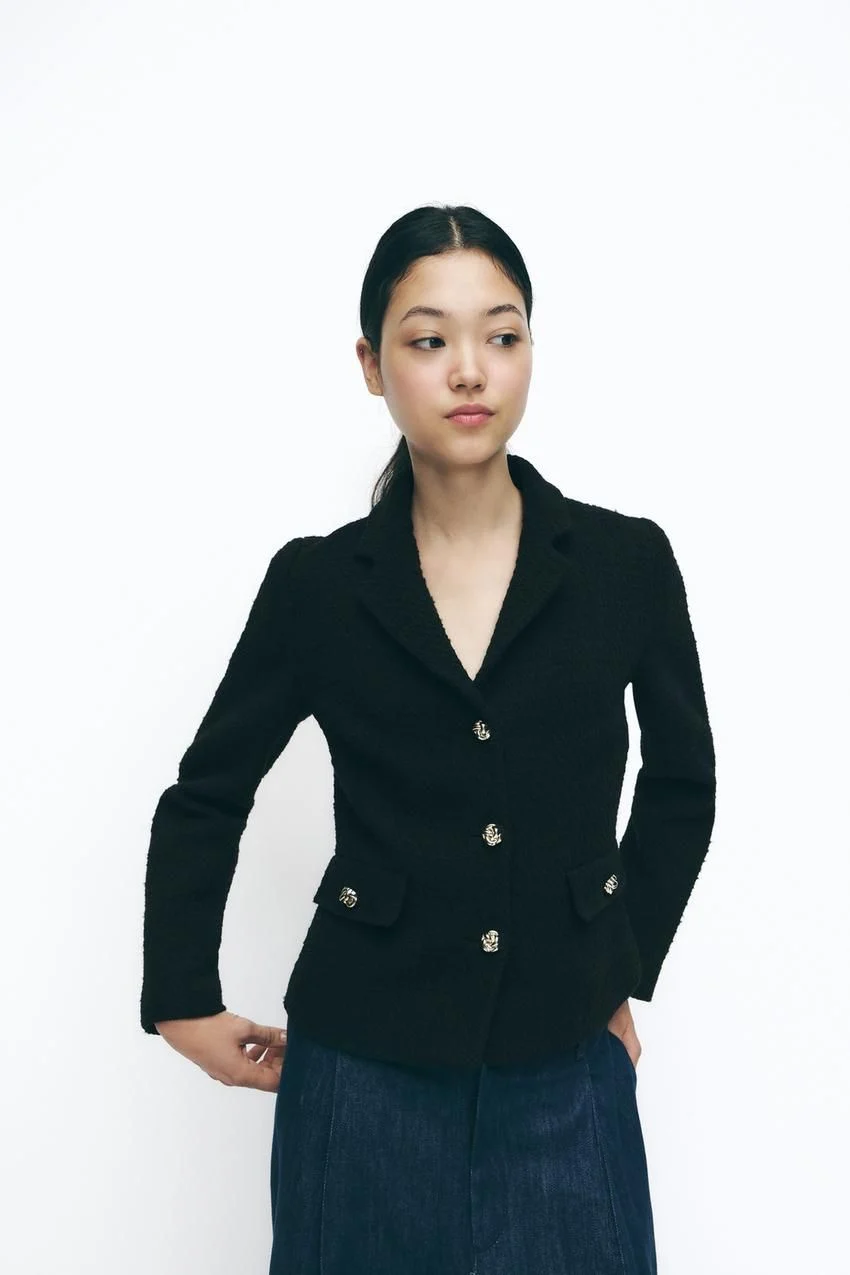 BLAZER ESTRUCTURA BOTONES RELIEVE