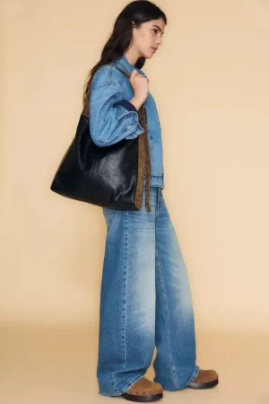 Bolso shopper contraste