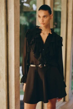 CAMISA CREPE VOLANTES