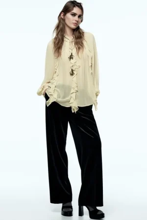 CAMISA ROMÁNTICA VOLANTES