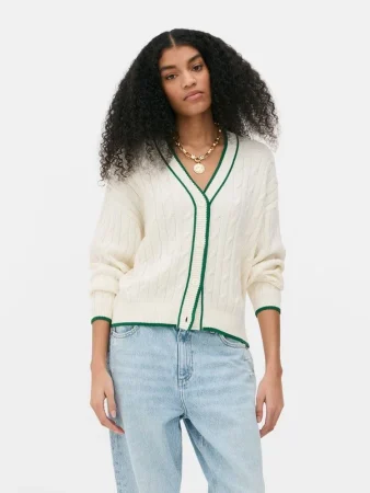 Cárdigan de punto de ochos de Paula Echevarría