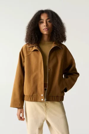 Chaqueta efecto ante